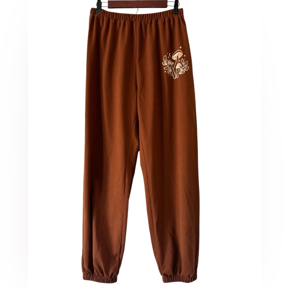 ROMWE Magic Moon Mushroom Lightweight Sweatpants